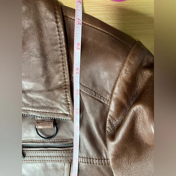 Marc New York By Andrew Mark Brown Real Soft Leather Jacket - Picture 14 of 16